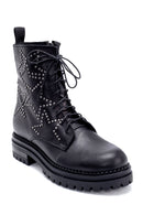 Women's Leather Star Detailed Boots | Derimod