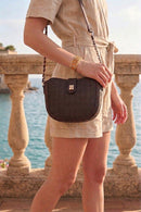 Woman Brown Long-Strap Printed Shoulder Bag | Derimod