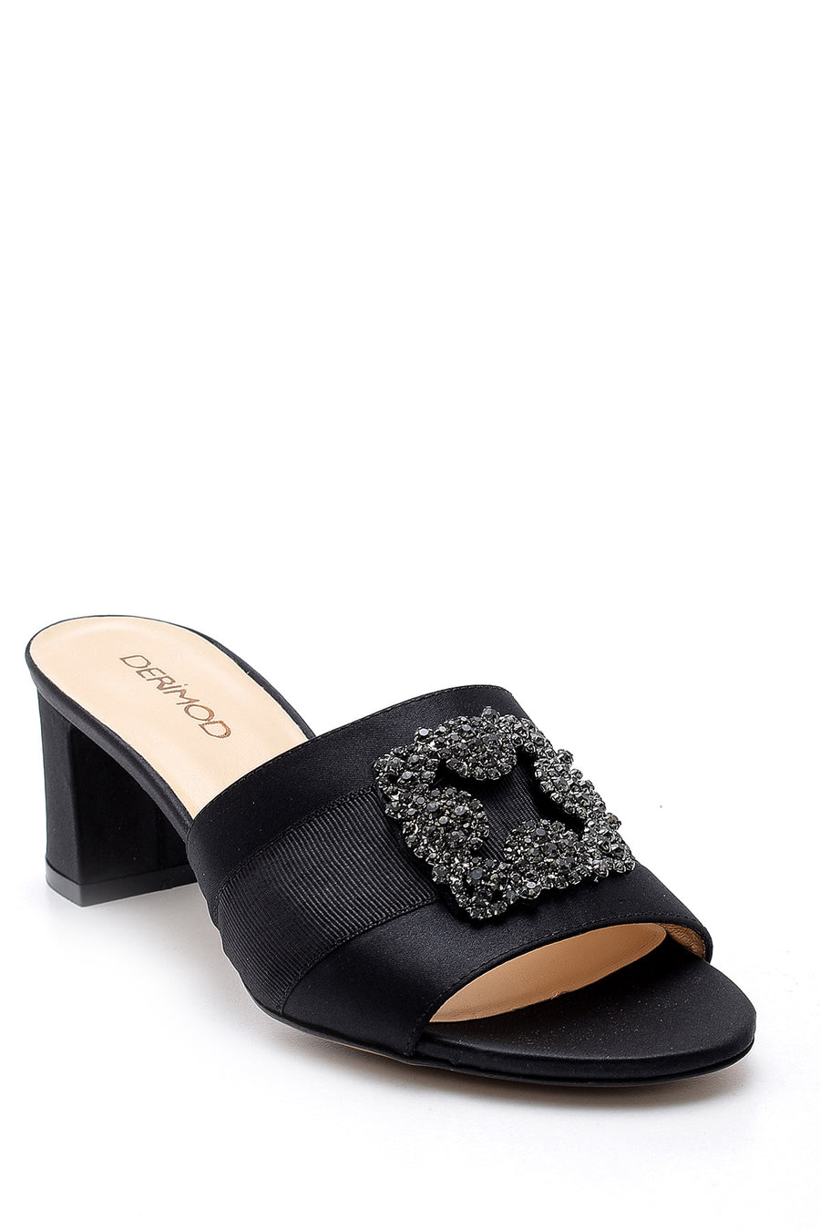 Women's Leather Heeled Slippers