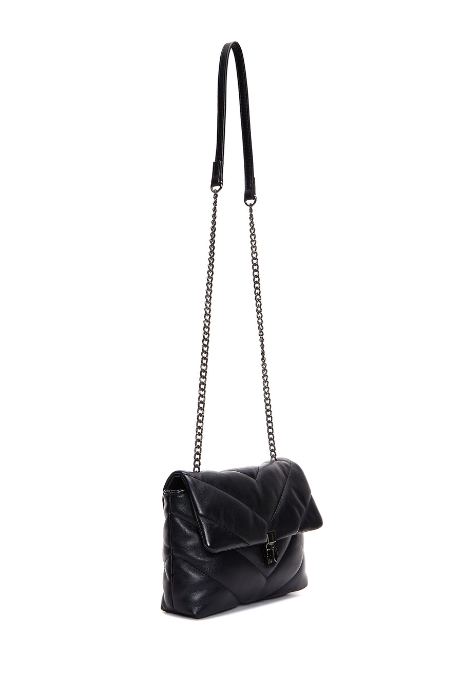 Women's Black Quilted Shoulder Bag