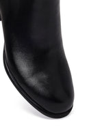 Women's Black Zippered Low Heel Boots | Derimod