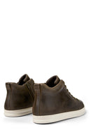 Camper Men's Green Runner Four Leather Sports Boots | Derimod
