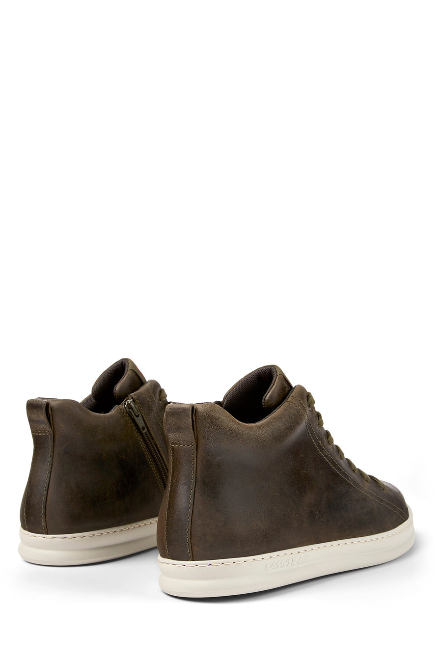 Camper Men's Green Runner Four Leather Sports Boots