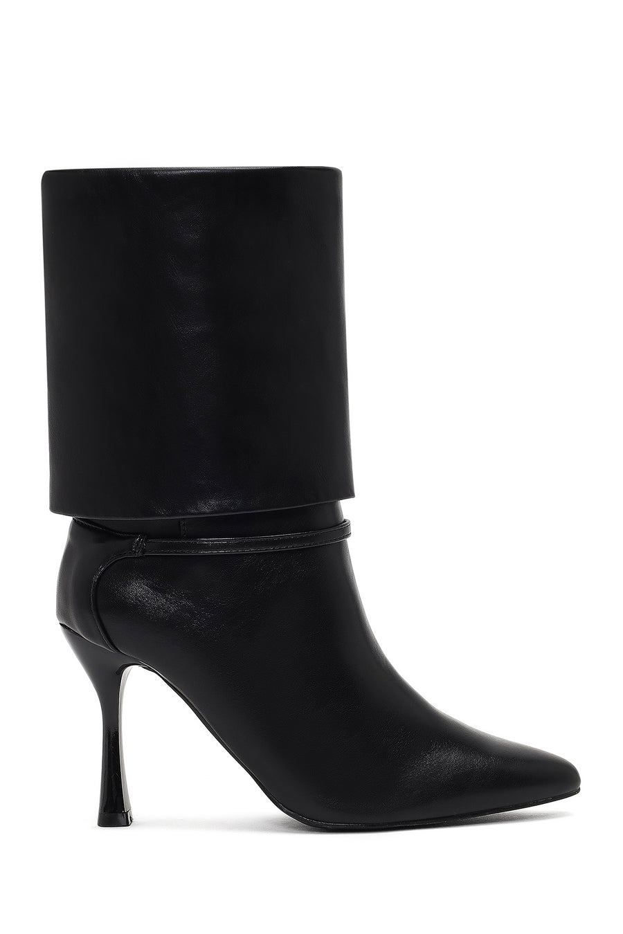 Women's Black Thin Heeled Boots