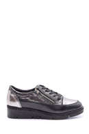 Women's Zipper Detailed Leather Sports Shoes | Derimod