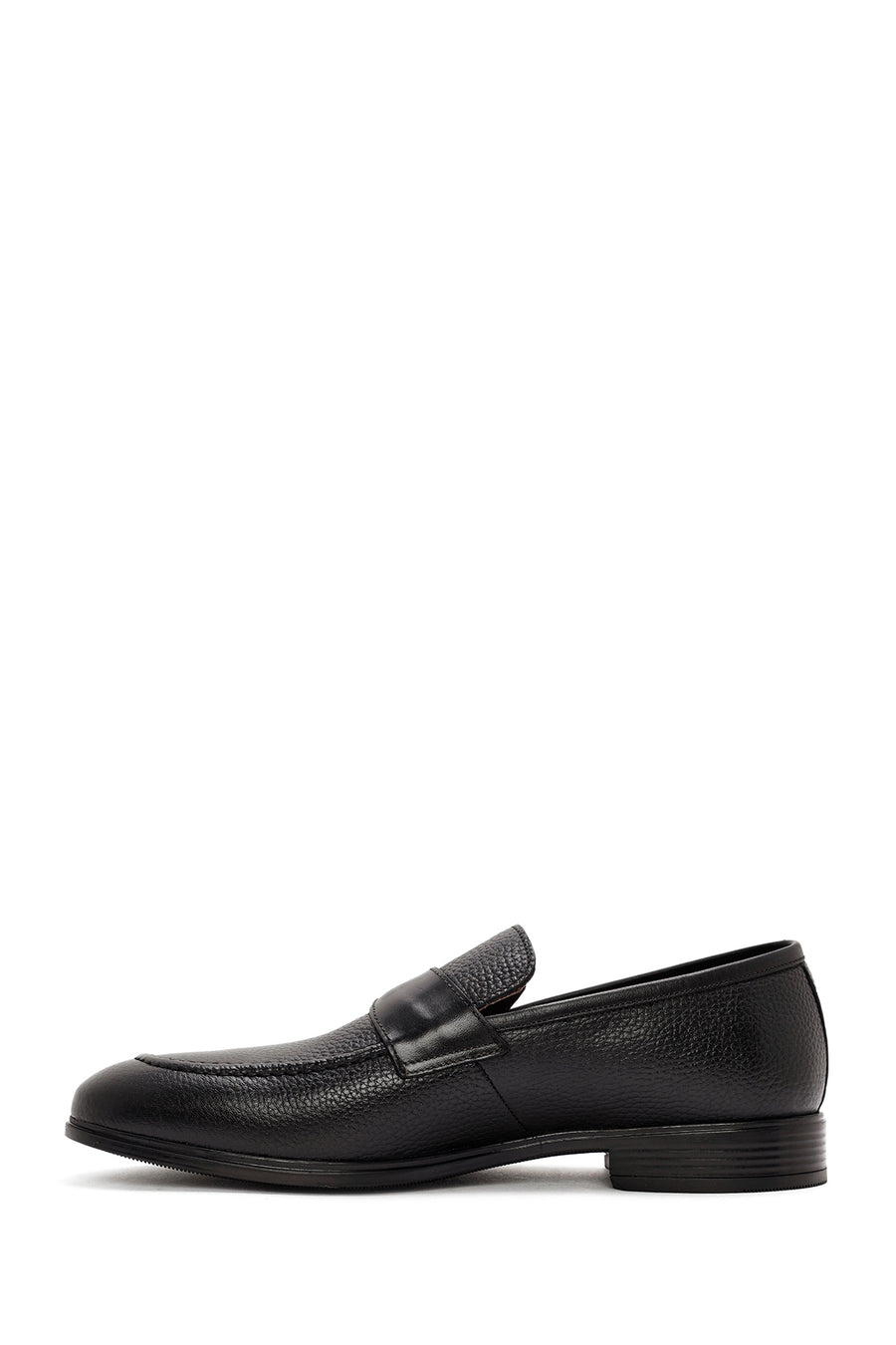 Men's Black Leather Casual Loafer