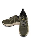 Derimod Dry Men Khaki Lace-Up Thick-Soled Fabric Sneaker | Derimod