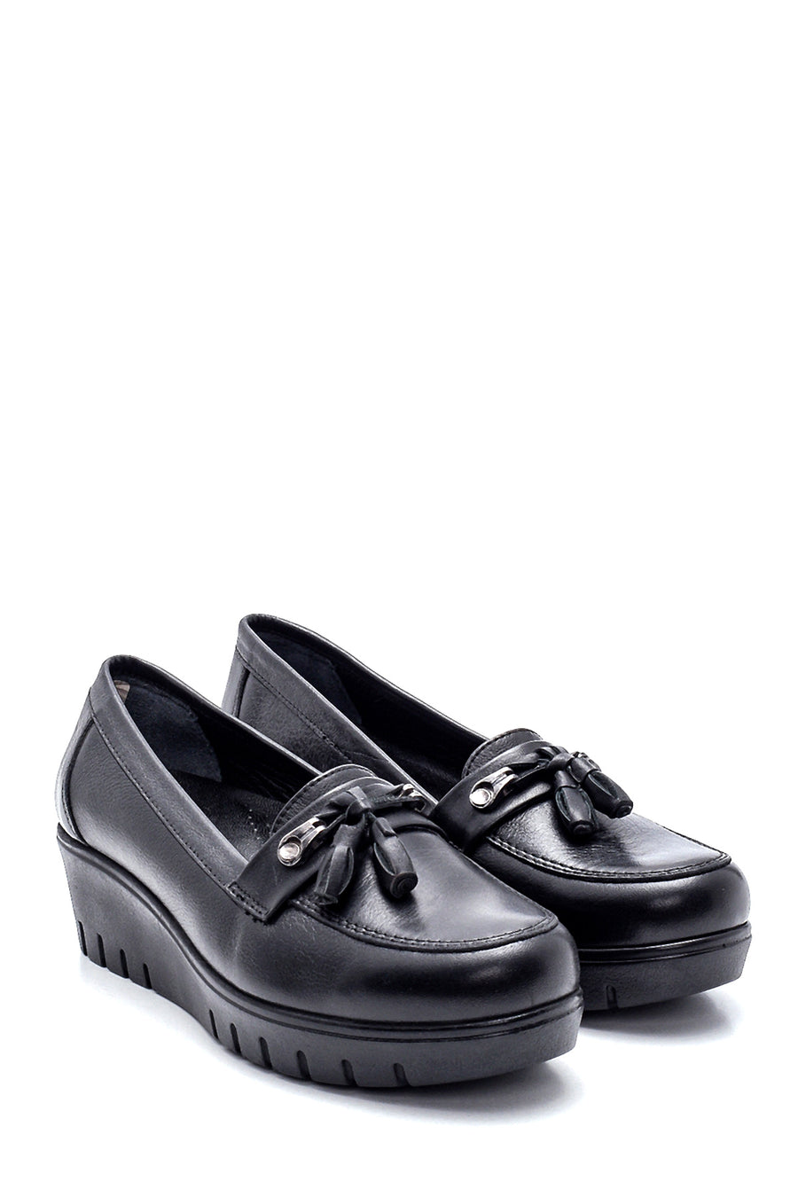 Women's Leather Bow Shoes