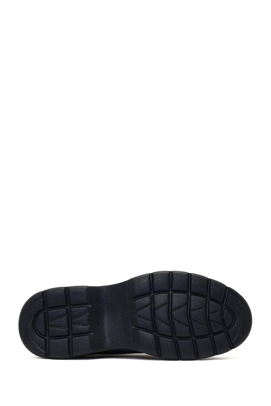 Male Black Lace-Up Thick-Soled Leather Casual Shoes