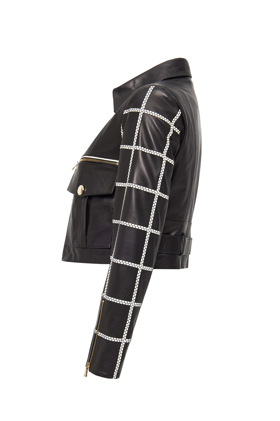 Capri Women's Black Short Leather Jacket