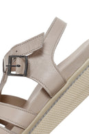Women's Mink Strap Leather Comfort Sandals | Derimod