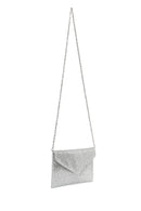 Woman Silver Chain-Strap Stone-Embellished Evening Bag | Derimod