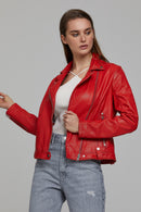 Gına Women's Leather Jacket | Derimod