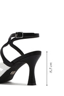 Women's Black Ankle Buckle Thin Heel Sandals | Derimod
