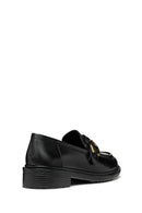 Geox Kadın Siyah Walk Pleasure Deri Maskülen Loafer | Derimod