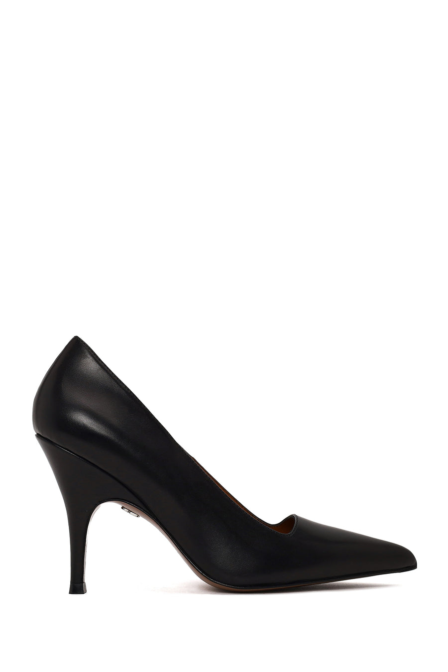 Woman Black Thin-Heeled Leather Stiletto AF100006DV | Derimod