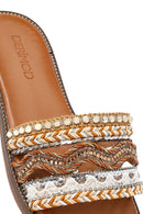 Woman Beige Stone Slippers | Derimod