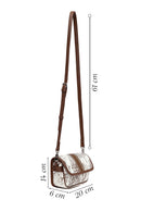 Woman Brown Printed Mini Crossbody Bag | Derimod