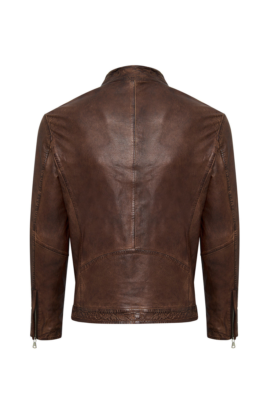 Immobile Men's Brown Sport Leather Jacket