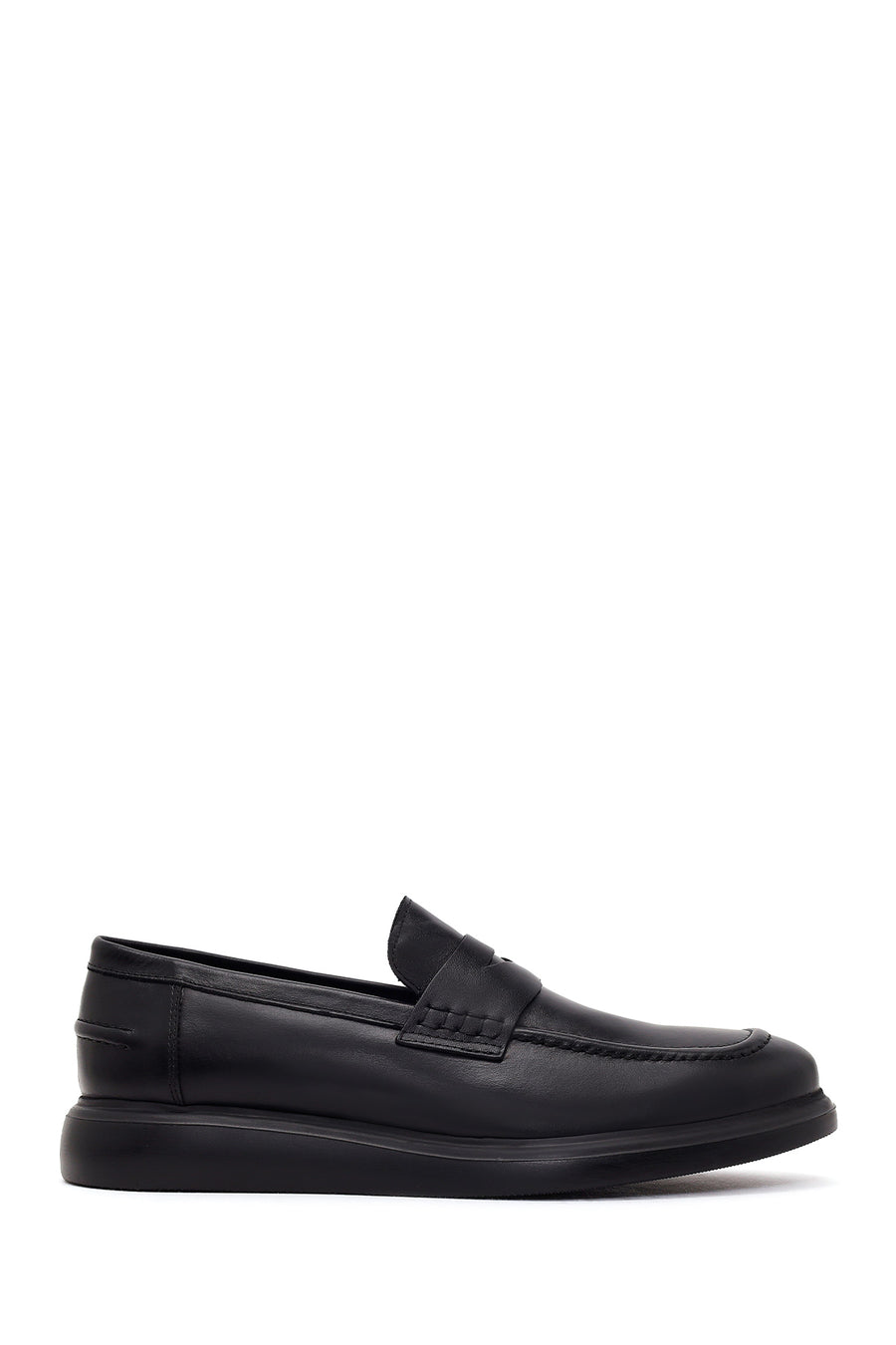 Erkek Siyah Deri Casual Loafer WM800002DV | Derimod