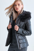 Blanch Women's Leather Jacket | Derimod