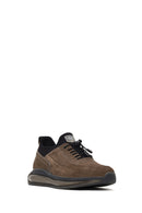 Men's Mink Lace-Up Thick-Soled Nubuck Leather Sneaker | Derimod