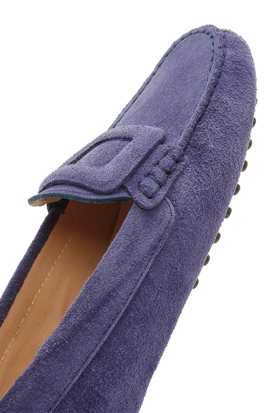 Women's Navy Blue Suede Leather Loafer