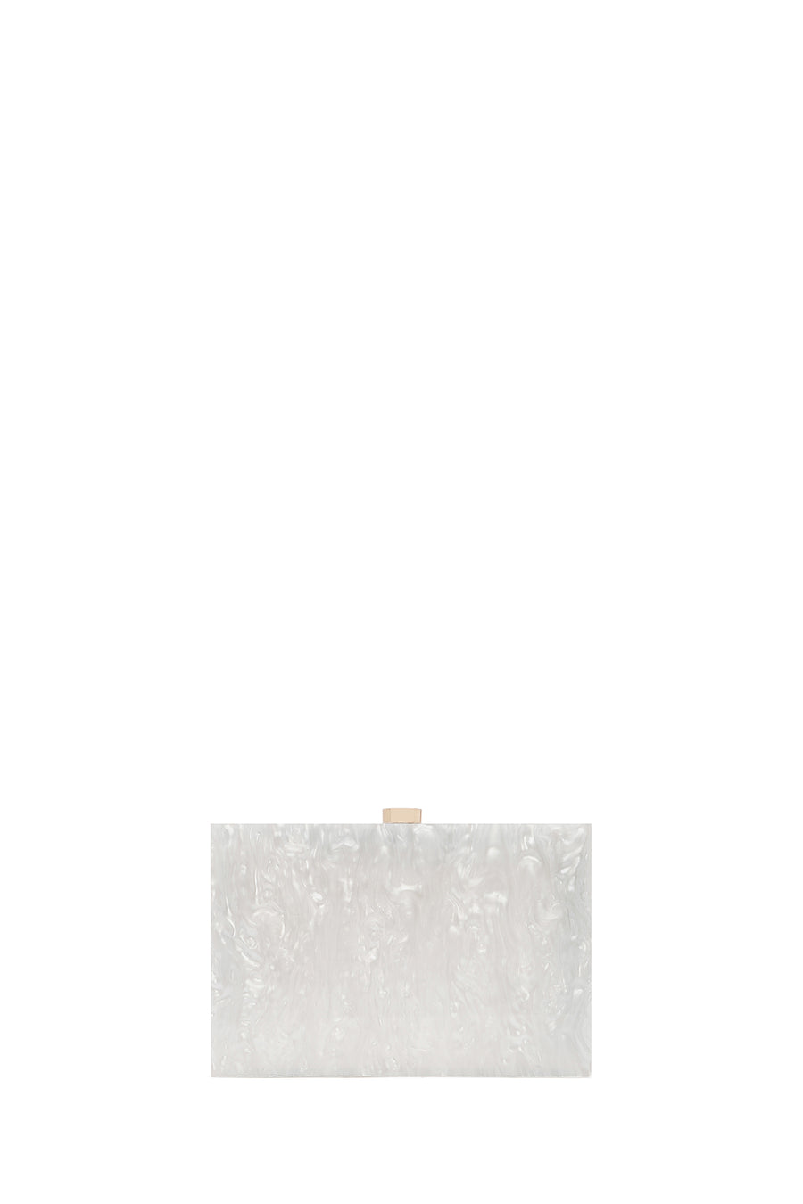 Women's White Long Strap Mini Clutch Bag