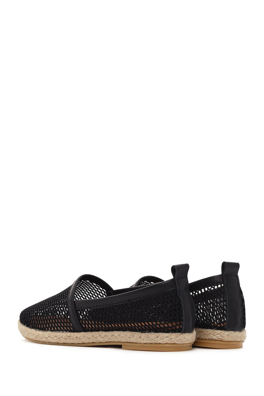 
Women's Black Leather Espadrille
