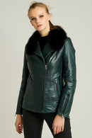 Stella Women's Leather Jacket | Derimod