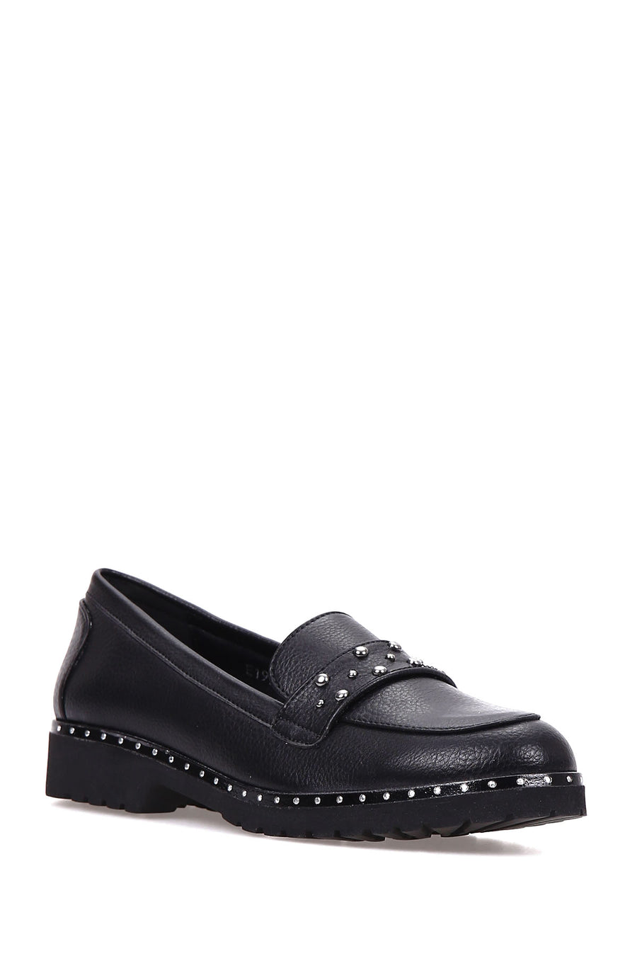 Women's Matte Shoes with Staple Detail