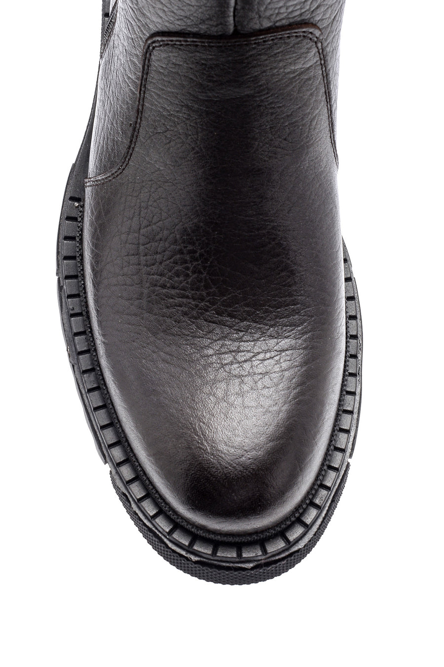 Men's Zippered Leather Boots