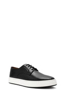 Men's Black Lace-up Leather Sneaker | Derimod