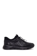 Male Black Lace-up Leather Sneaker | Derimod