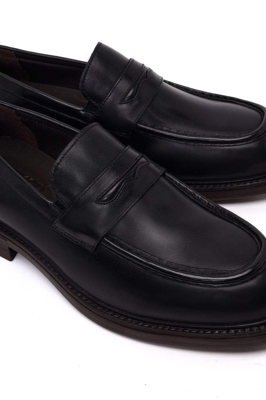 Derimod Black Erkek Siyah Deri Casual Loafer
