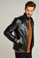 New Hugo Men's Leather Jacket | Derimod