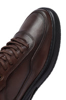 Men's Brown Lace-Up Leather Casual Sneakers | Derimod