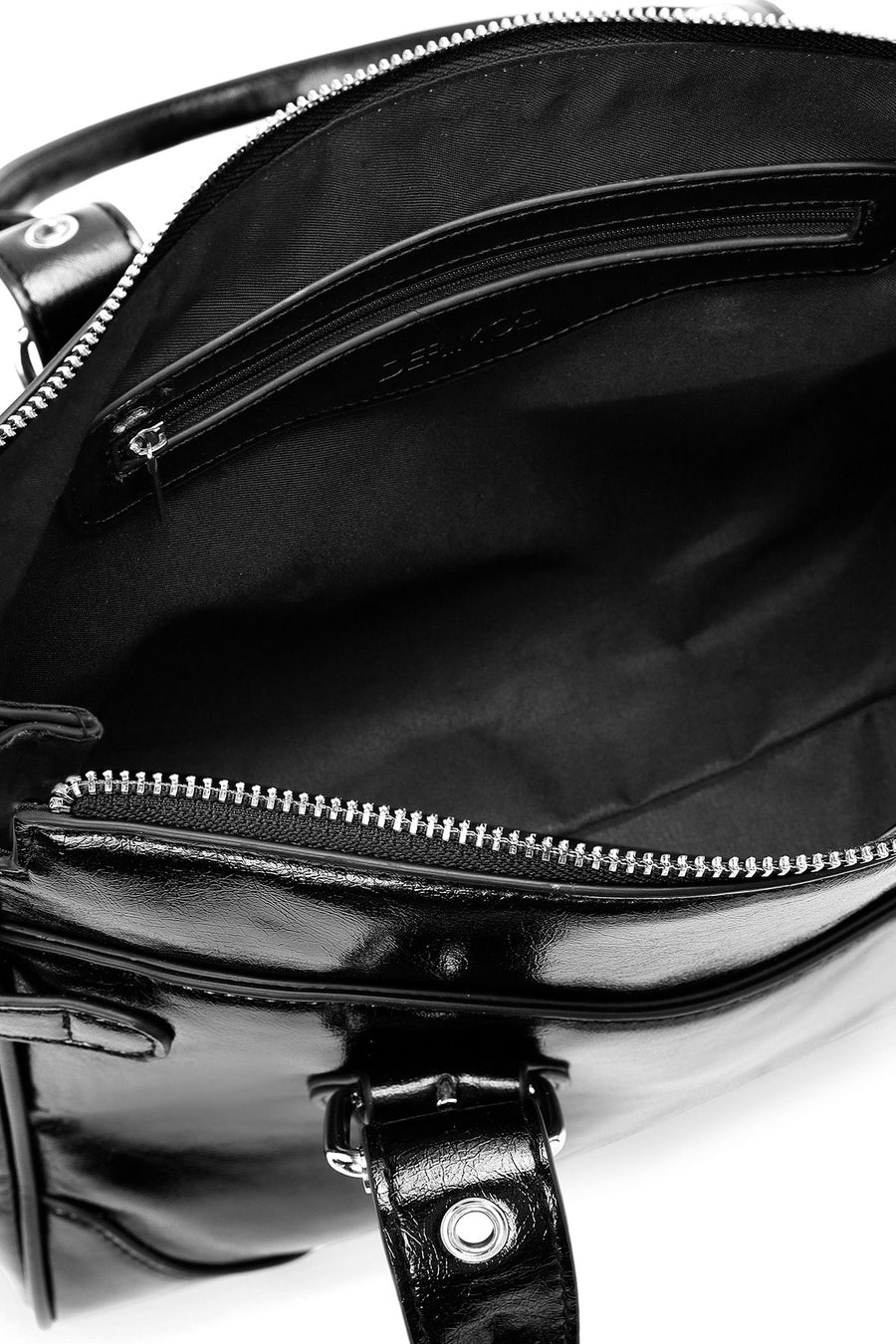 Woman Black Long-Strap Casual Shoulder Bag