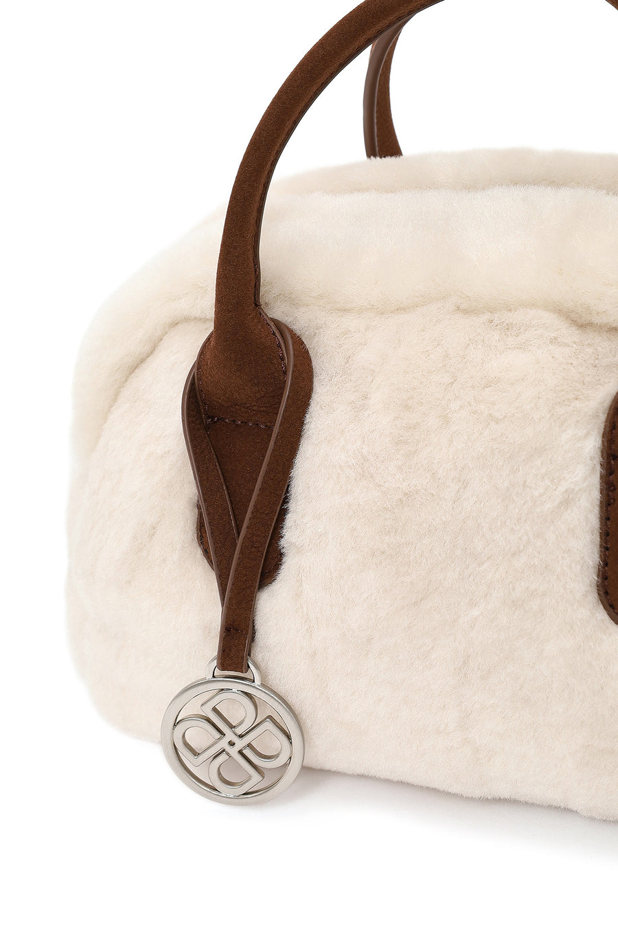 Kadın Bej Uzun Askılı Peluş Teddy Kol Çantası