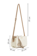 Women's Cream Long Strap Accessory Detailed Crossbody Bag | Derimod