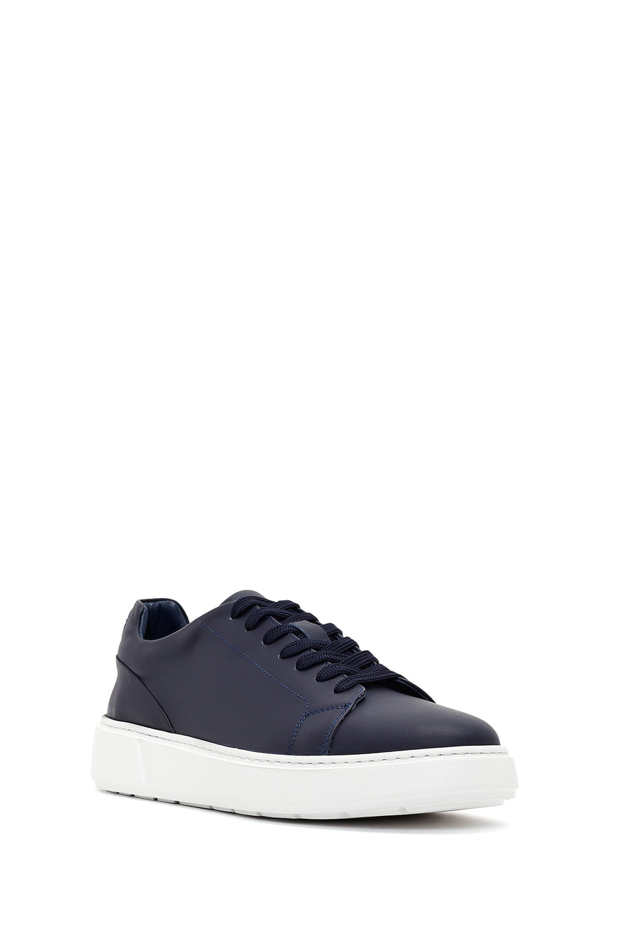 Male Navy Lace-up Leather Sneaker