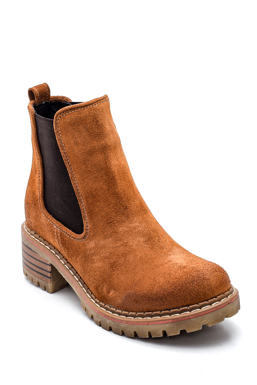 Women's Leather Suede Chelsea Boots