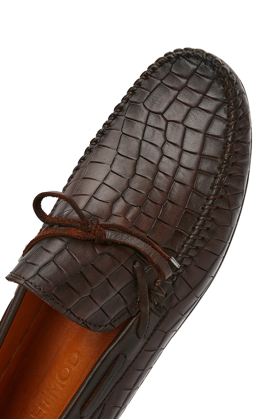 Men's Brown Crocodile Leather Loafers