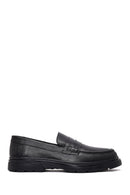 Men's Black Leather Loafer | Derimod