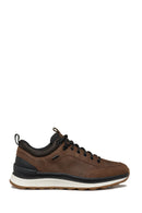 Geox Men's Brown U Spherica Active Lace-Up Waterproof Leather Sneaker | Derimod
