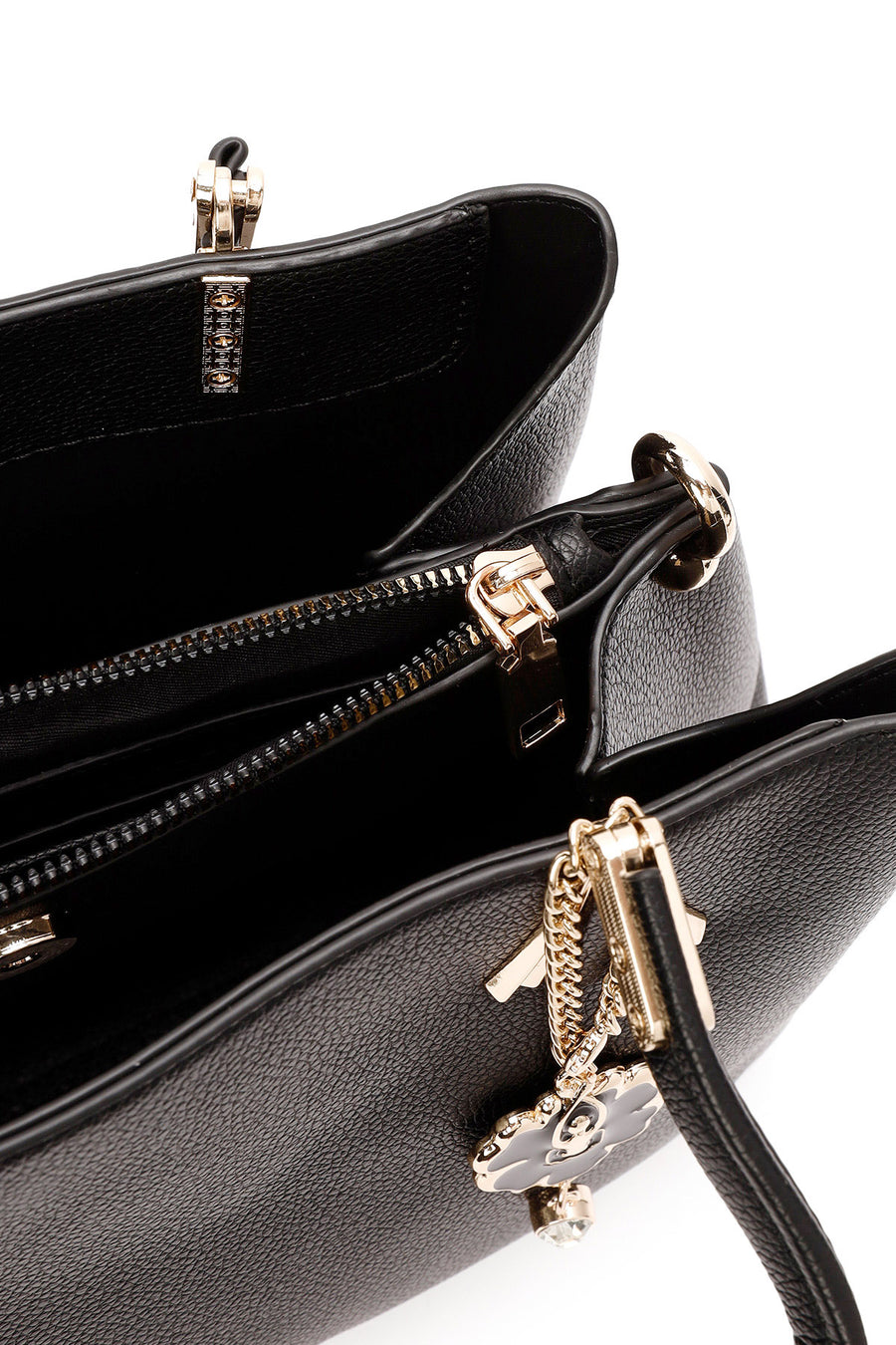Woman Black Classic Long-Strap Shoulder Bag