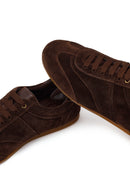 Women's Brown Lace-up Suede Leather Sneaker | Derimod