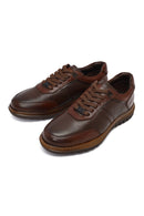 Men's Brown Lace-Up Leather Sneaker | Derimod