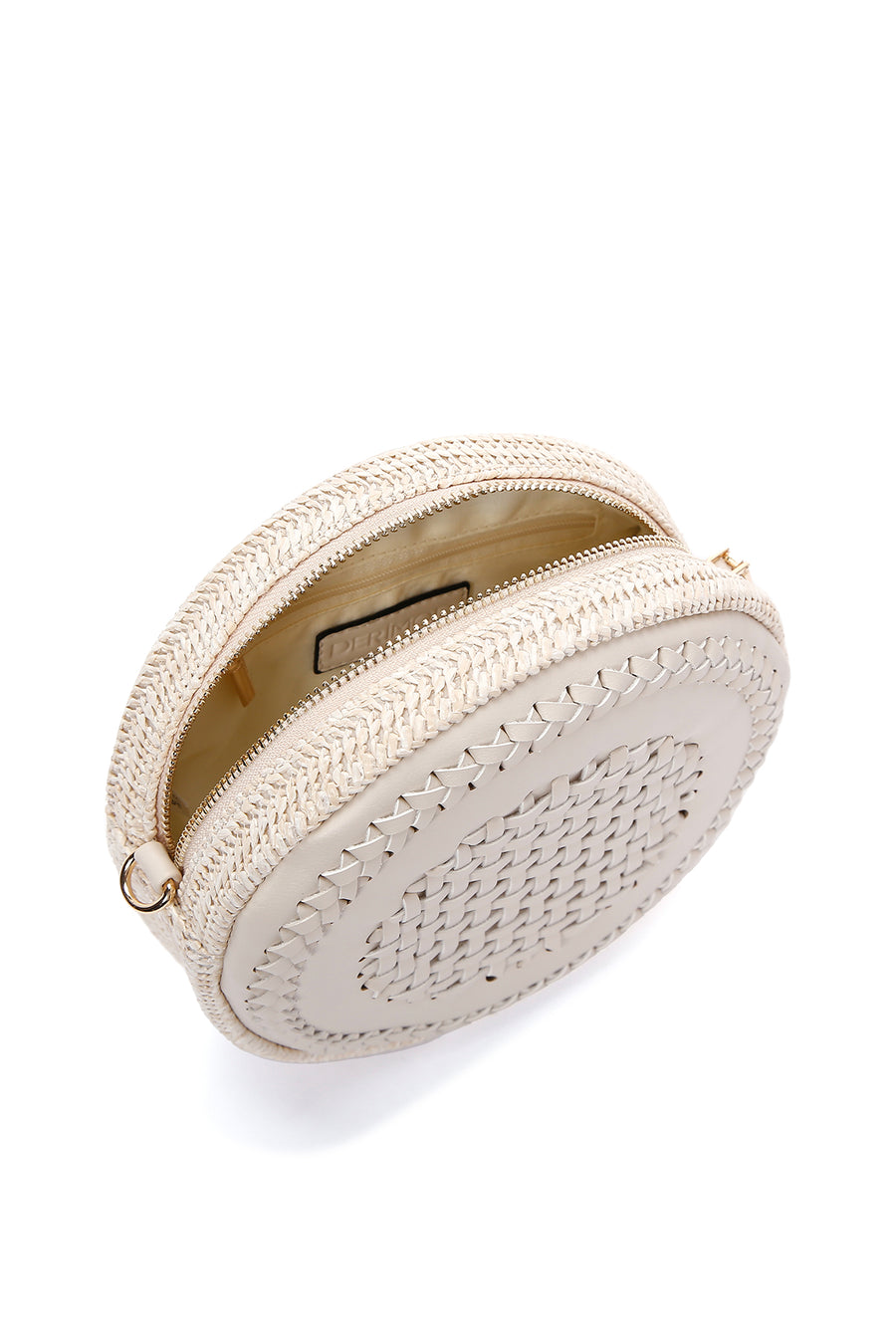 Women's White Long Strap Braided Mini Crossbody Bag