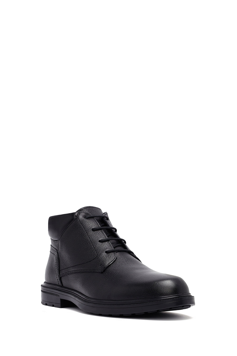 Male Black Zip Closure Leather Boots